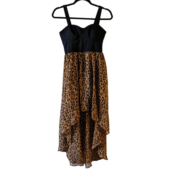Forever 21 | Dresses | Forever 2 Exclusive Dress Cheetah Animal Print High  Low Dress With Black Top | Poshmark